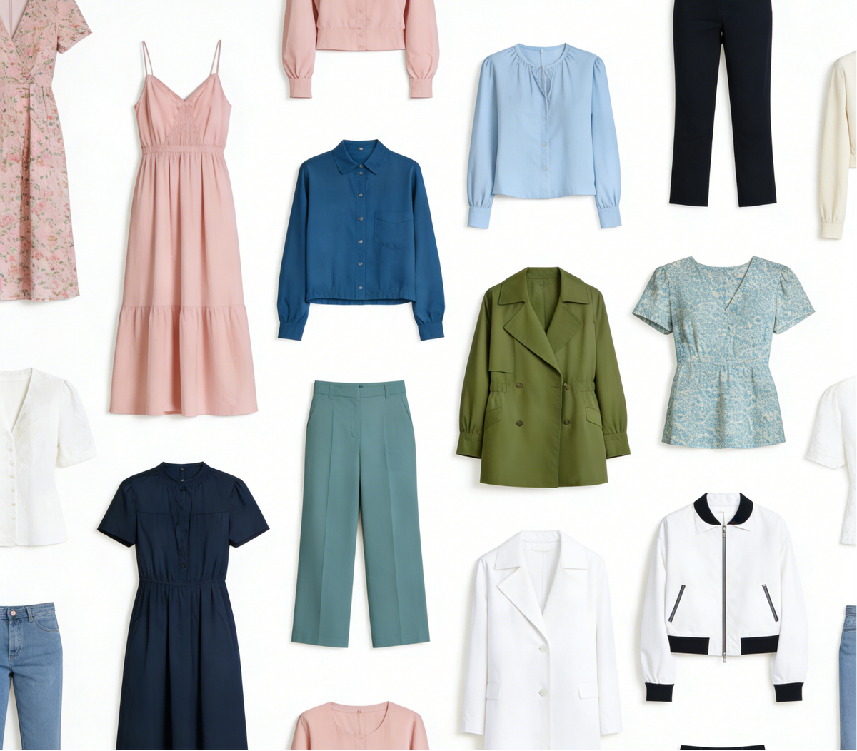 Fast-fashion supplier: Women's casual and office wear for spring/summer
OEM available: Stylish women's tops, dresses and outerwear with solid colors
Wholesale women's clothing: Minimalist blouses, midi dresses and workwear-inspired jackets
Chic women's fashion: V-neck slip dresses, button-down shirts and tailored blazers
Versatile women's wardrobe essentials: From casual tees to elegant midi dresses
