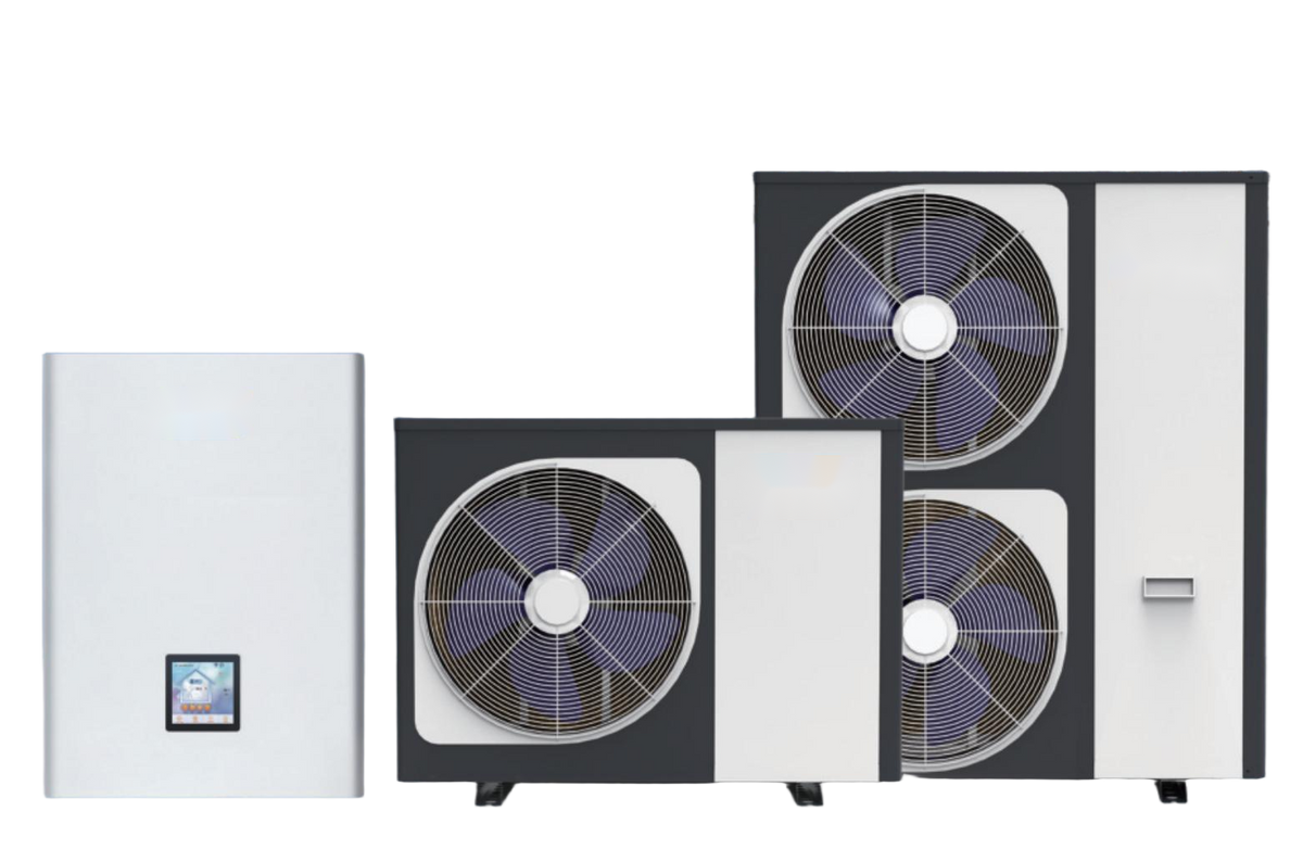 Variable speed multi-split air conditioner outdoor unit, inverter heat pump system for home and commercial
Complete HVAC system with intelligent control, energy-saving air source heat pump for villa and office building